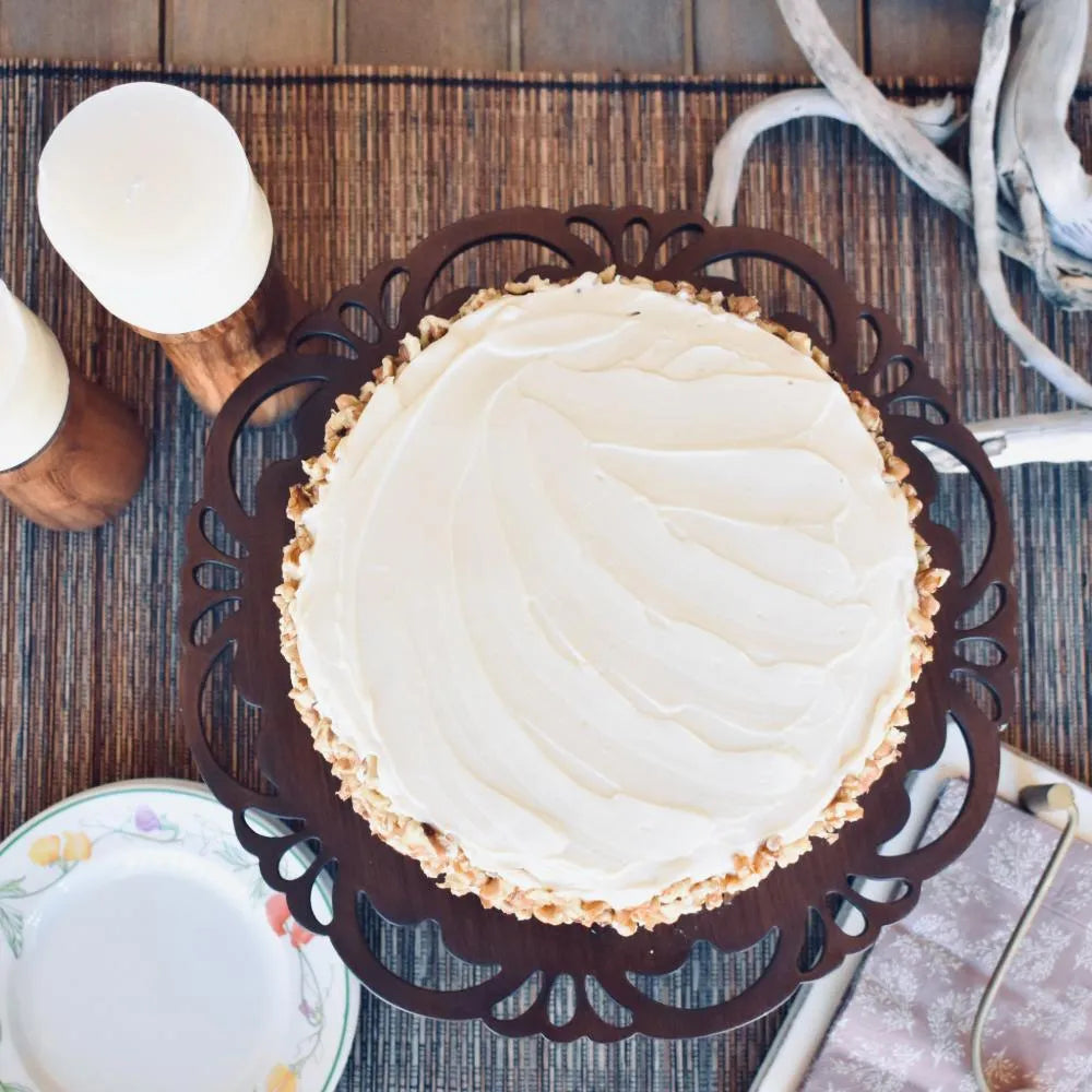 Wooden Pedestal Cake Stand