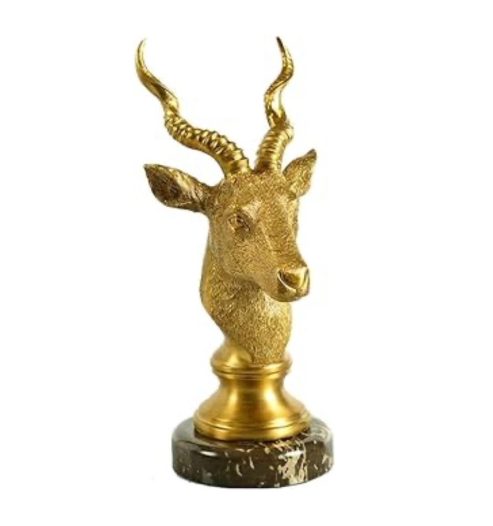 15'' Golden Head Sculpture