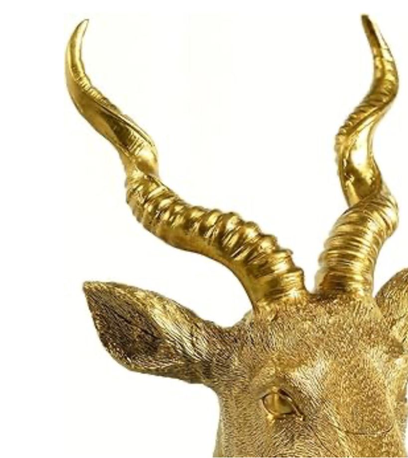 15'' Golden Head Sculpture