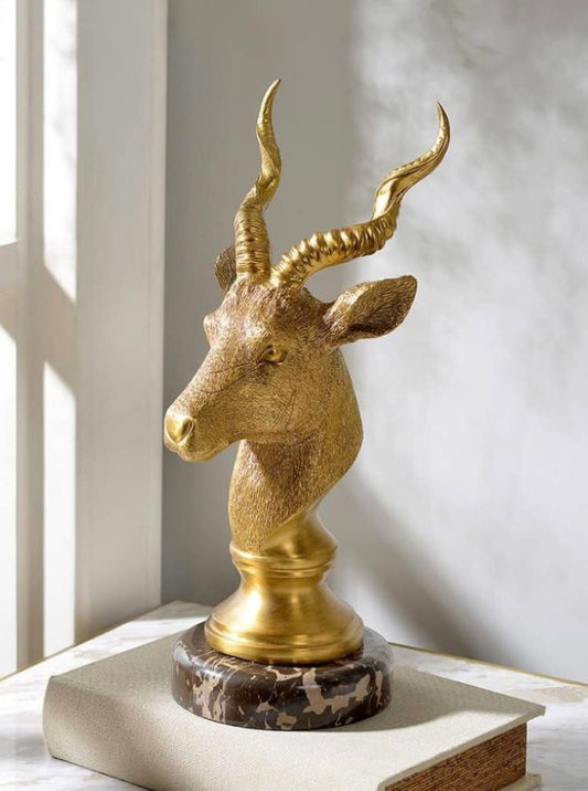 15'' Golden Head Sculpture