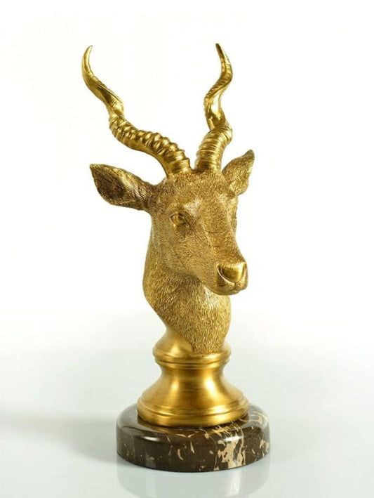 15'' Golden Head Sculpture