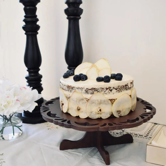 Wooden Pedestal Cake Stand
