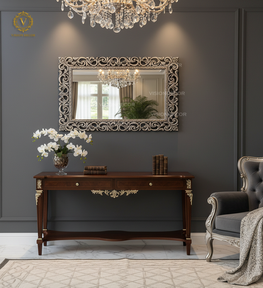 Antique Wooden Wall Mirror