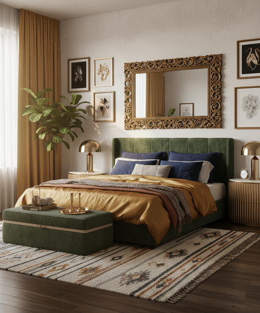 Antique Wooden Wall Mirror