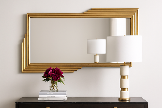 Art Deco Golden Wall Mirror